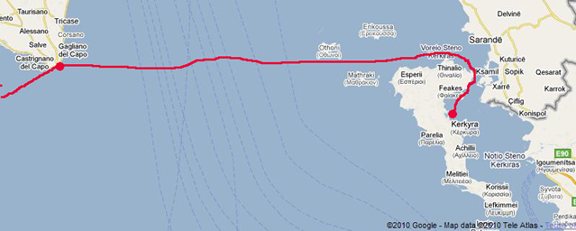 Santa Maria di Leuca to Corfu